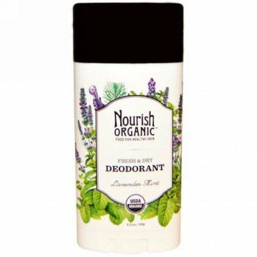Nourish Organic, フレッシュ & ドライ デオドラント、ラベンダー ミント、2.2 oz (62 g) (Discontinued Item)