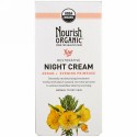 Nourish Organic, 修復、ナイトクリーム、アルガン+マツヨイグサ、普通肌から乾燥肌、1.7 oz (50 ml) (Discontinued Item)
