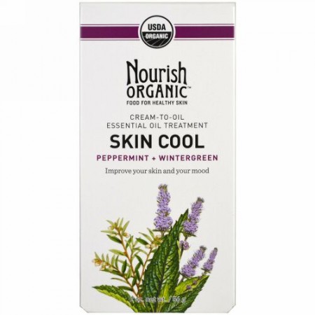 Nourish Organic, スキンクール、ペパーミント + ウィンターグリーン、2 oz (56 g) (Discontinued Item)