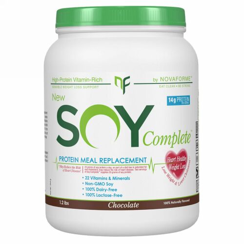 NovaForme, Soy Complete（ソイコンプリート）プロテイン代用食品、チョコレート味、1.2ポンド (Discontinued Item)