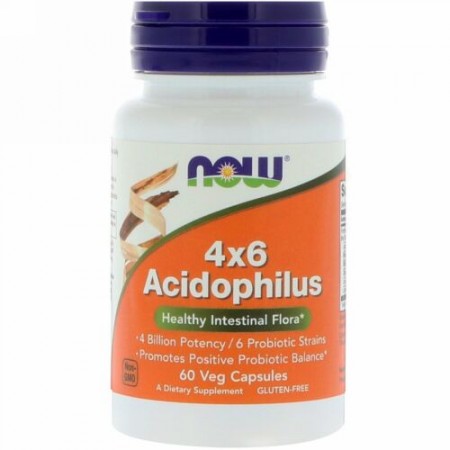 Now Foods, 4x6アシドフィルス、60カプセル