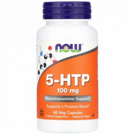 Now Foods, 5-HTP（ヒドロキシトリプトファン）, 100 mg, 60 Vキャップス