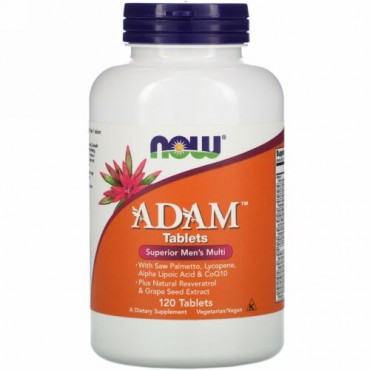Now Foods, アダム, 男性用の上質のマルチ, 120錠