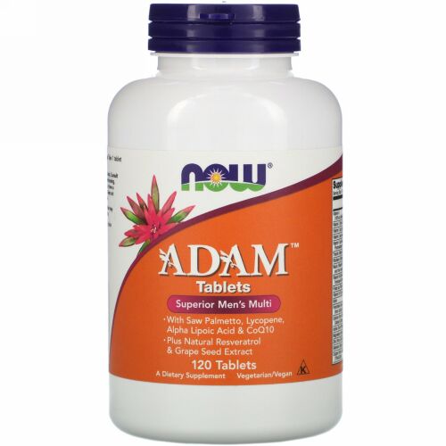 Now Foods, アダム, 男性用の上質のマルチ, 120錠