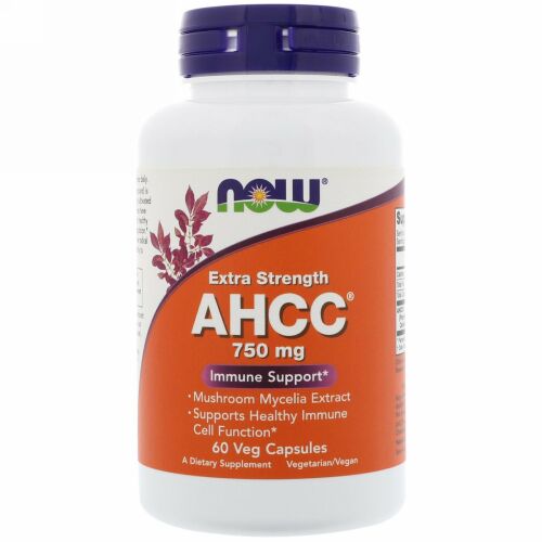 Now Foods, AHCC, 750 mg, 60 Veg Capsules (Discontinued Item)