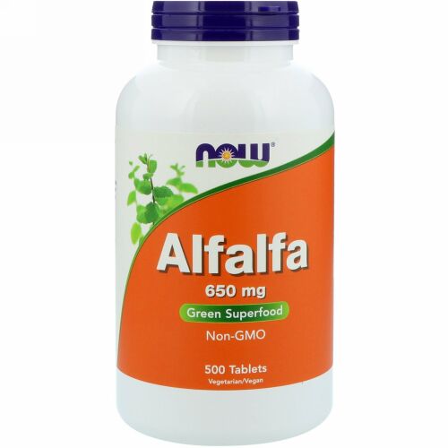 Now Foods, アルファルファ、650mg、500錠
