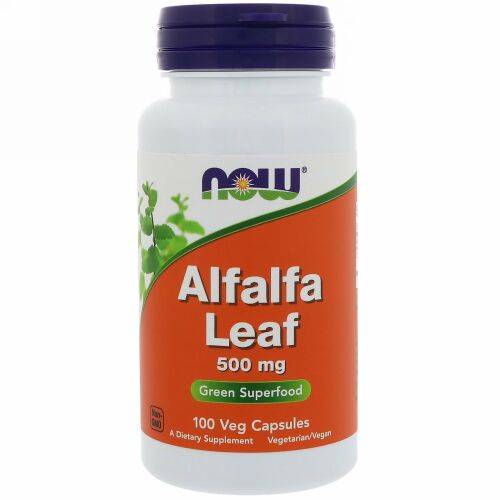 Now Foods, アルファルファリーフ、500 mg、植物性カプセル100粒 (Discontinued Item)
