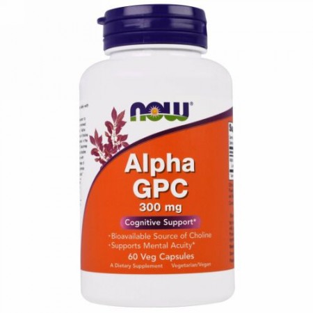 Now Foods, アルファ GPC, 300 mg, 60 ベジキャップ
