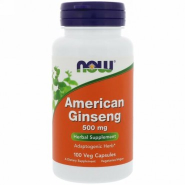 Now Foods, アメリカニンジン, 500 mg, カプセル 100粒