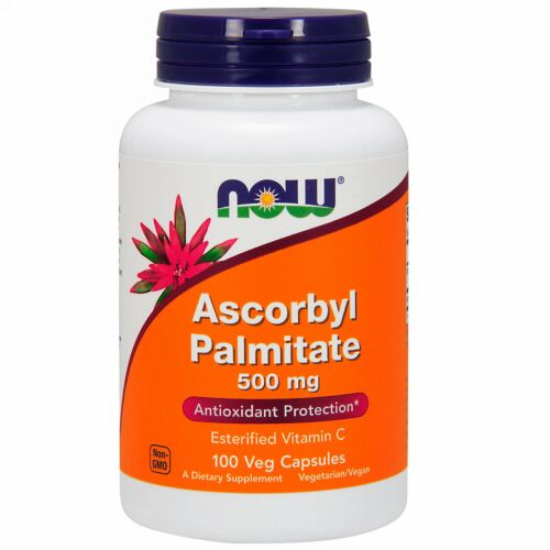 Now Foods, パルミチン酸アスコルビル、500 mg、植物性カプセル 100粒