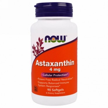 Now Foods, アスタキサンチン、 4 mg, 90ソフトジェル