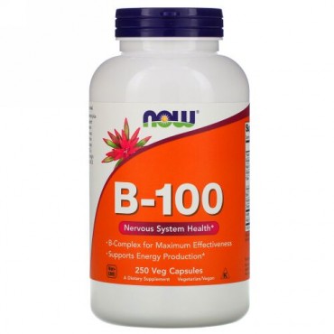 Now Foods, B-100、250野菜カプセル