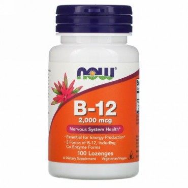 Now Foods, B-12, 2,000 mcg, 100 ロゼンジ
