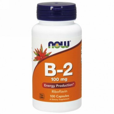 Now Foods, B-2、100 mg、100粒