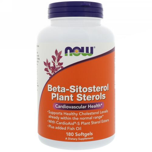 Now Foods, ベータシトステロール 植物ステロール,  ソフトジェル 180 粒
