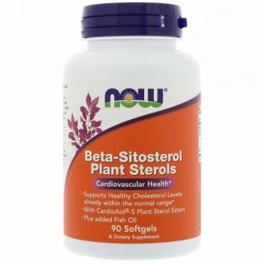 Now Foods, ベータシトステロール 植物ステロール,  ソフトジェル 90 粒