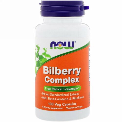 Now Foods, ビルベリーコンプレックス、植物性カプセル100錠