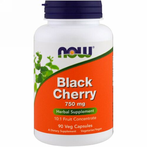 Now Foods, ブラックチェリー、750mg、90植物性カプセル (Discontinued Item)