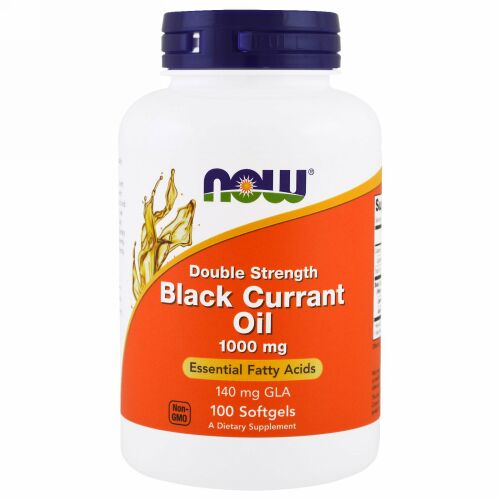 Now Foods, ブラックカラントオイル, 強さ2倍, 1000 mg, ソフトジェル 100粒