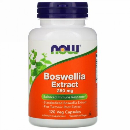 Now Foods, ボスウェリアエキス、250mg、植物性カプセル 120粒