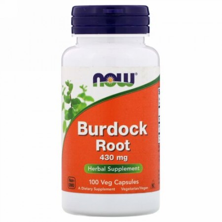 Now Foods, Burdock Root, 430 mg, 100 Veg Capsules