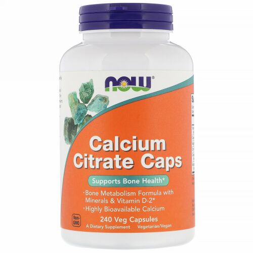 Now Foods, カルシウム・クエン酸カプセル、240 ベジカプセル
