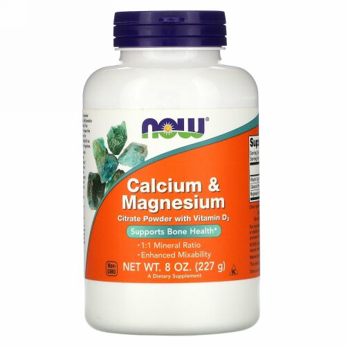 Now Foods, Calcium & Magnesium、8オンス（227 g）