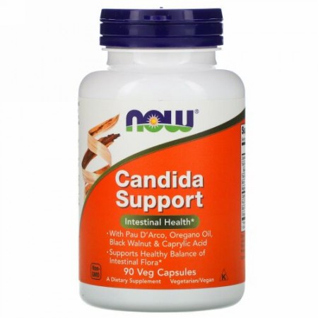 Now Foods, カンジダサポート、植物性カプセル 90粒