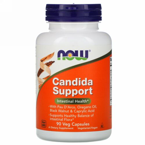 Now Foods, カンジダサポート、植物性カプセル 90粒