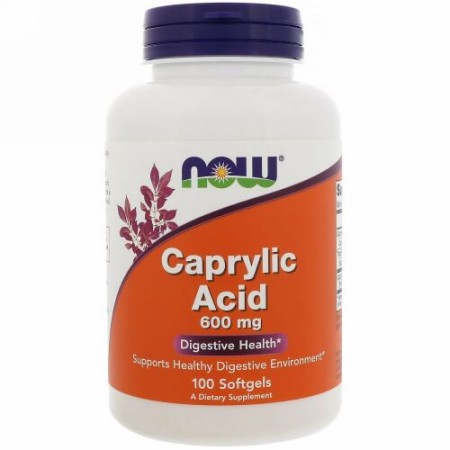 Now Foods, カプリル酸、600mg、ソフトジェル100粒