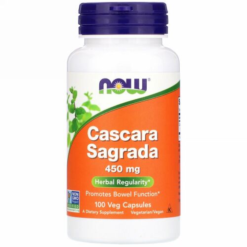 Now Foods, カスカラサグラダ、450 mg、植物性カプセル100錠