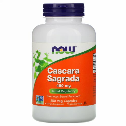 Now Foods, カスカラサグラダ、450mg、植物性カプセル250粒