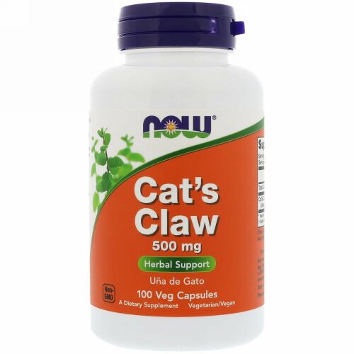 Now Foods, キャッツクロー、500 mg、ベジタリアンカプセル100錠