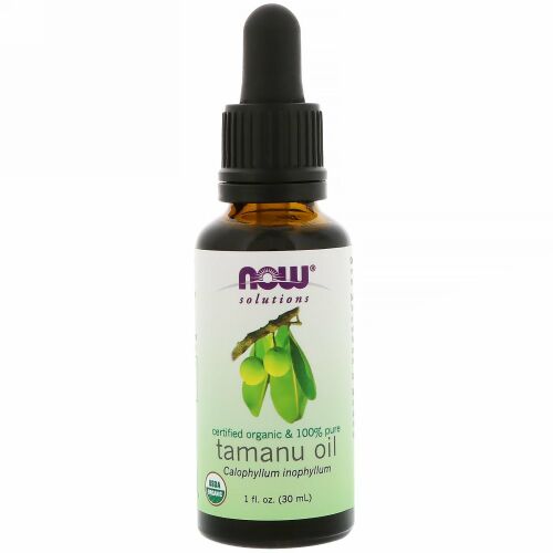Now Foods, 認定オーガニック＆100％ピュア、タマヌオイル、1 fl oz (30 ml)