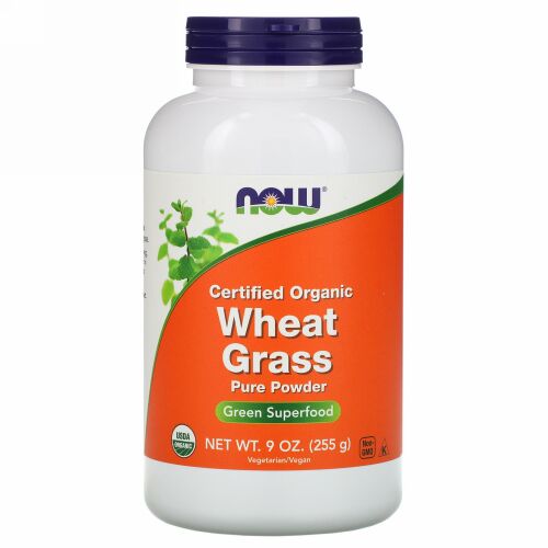 Now Foods, 認定オーガニックウィートグラス、9オンス (255 g)