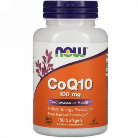 Now Foods, CoQ10、100mg、ソフトジェル150粒