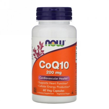 Now Foods, CoQ10, 200mg, 60 ベジカプセル