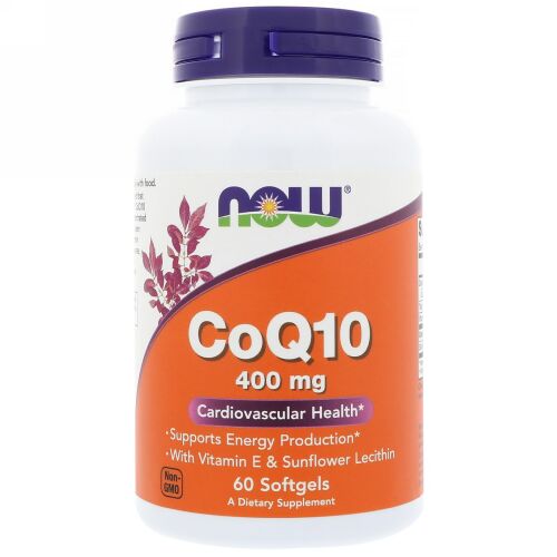 Now Foods, コエンザイムQ10、400 mg、60ソフトゲル