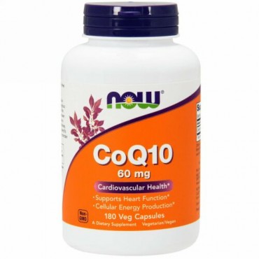 Now Foods, CoQ10、60 mg、180植物性カプセル
