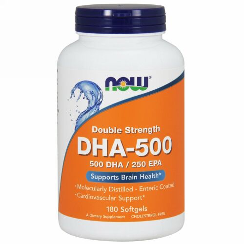 Now Foods, DHA-500/EPA-250、ダブル強度、180ソフトジェル