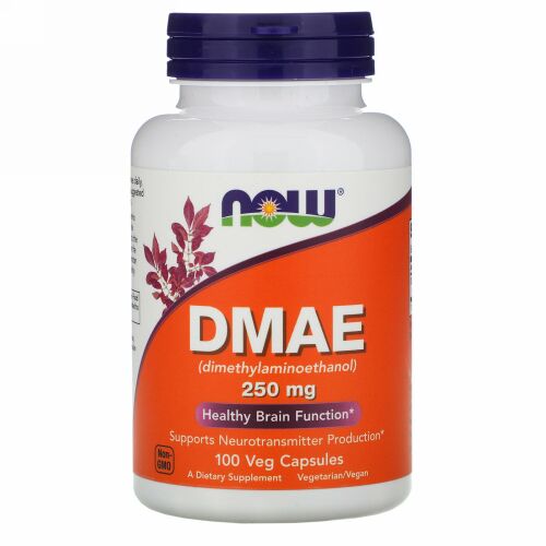 Now Foods, DMAE、250mg、ベジカプセル100粒