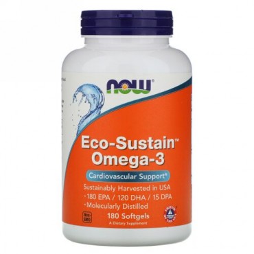 Now Foods, Eco-Sustain Omega-3, 180 Softgels (Discontinued Item)
