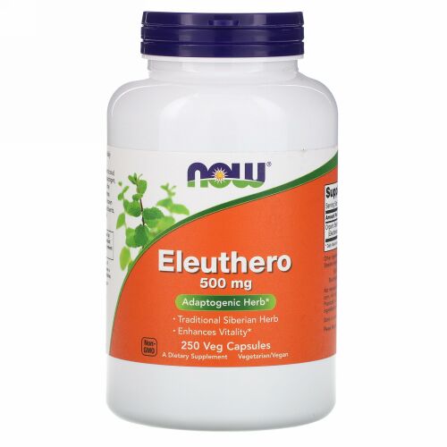 Now Foods, エレウテロ、500 mg、ベジタリアンカプセル250錠