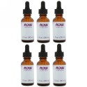 Now Foods, 空ボトル1 fl ozアンバーグラスボトル＋スポイト、6個入りケース