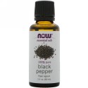 Now Foods, エッセンシャルオイル、ブラックペッパーオイル、30 ml（1 fl oz）