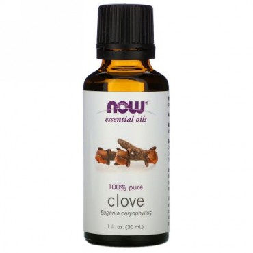 Now Foods, エッセンシャルオイル、クローブ、1液量オンス (30 ml)