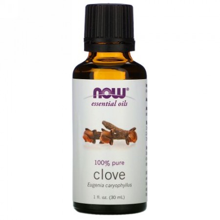 Now Foods, エッセンシャルオイル、クローブ、1液量オンス (30 ml)