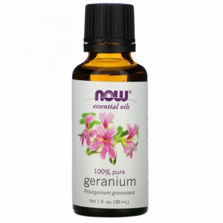 Now Foods, エッセンシャルオイル, ゼラニウム, 1液量オンス (30 ml)