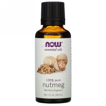 Now Foods, エッセンシャルオイル、 ナツメグ、 1液量オンス (30 ml)