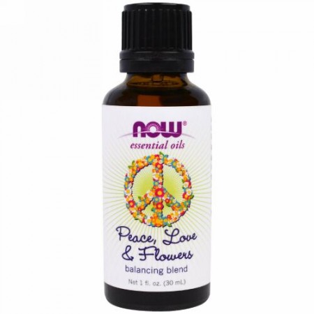 Now Foods, ピースラブアンドフラワーズ、エッセンシャルオイル、バランシング・ブレンド、1 液体オンス（30ml）